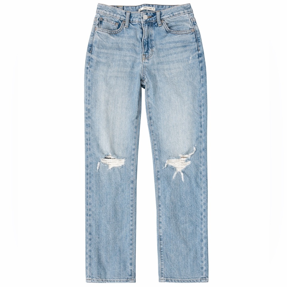 Express Light Blue Distressed Boyfriend Jeans